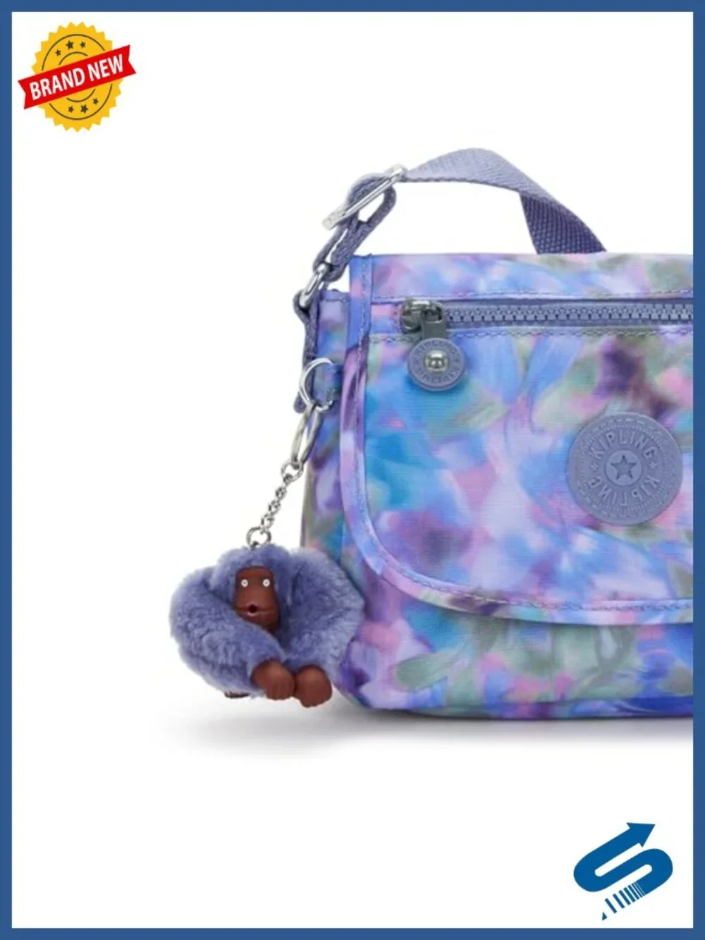 Kipling Sabian Mini Crossbody Bag Nylon Adjustable Strap
